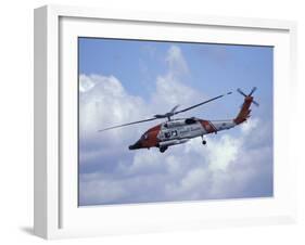 Coast Guard helicopter Demo at the Seattle Maritime Festival, Washington, USA-William Sutton-Framed Premium Photographic Print