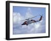 Coast Guard helicopter Demo at the Seattle Maritime Festival, Washington, USA-William Sutton-Framed Photographic Print