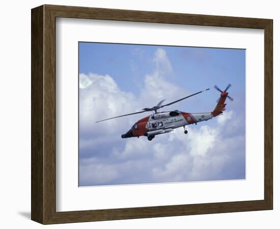 Coast Guard helicopter Demo at the Seattle Maritime Festival, Washington, USA-William Sutton-Framed Photographic Print