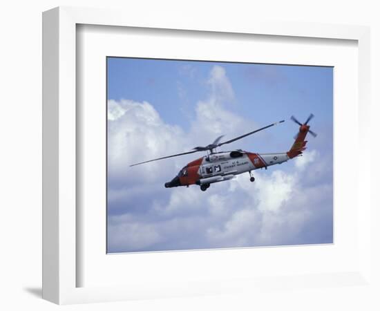 Coast Guard helicopter Demo at the Seattle Maritime Festival, Washington, USA-William Sutton-Framed Photographic Print