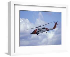 Coast Guard helicopter Demo at the Seattle Maritime Festival, Washington, USA-William Sutton-Framed Photographic Print