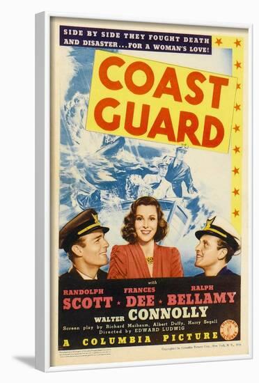 Coast Guard, Randolph Scott, Frances Dee, Ralph Bellamy, 1939-null-Framed Art Print