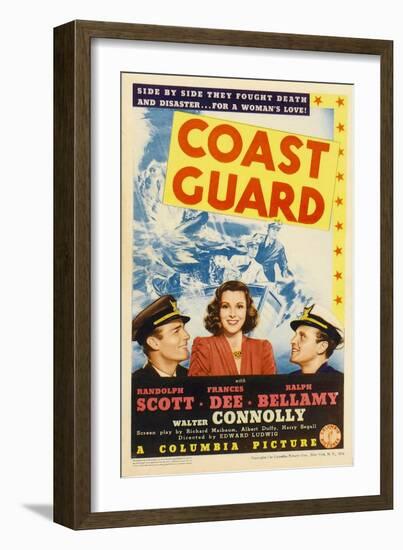 Coast Guard, Randolph Scott, Frances Dee, Ralph Bellamy, 1939-null-Framed Art Print