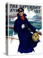 "Coast Guard," Saturday Evening Post Cover, February 11, 1933-Edgar Franklin Wittmack-Stretched Canvas