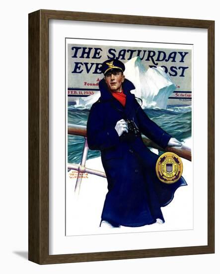"Coast Guard," Saturday Evening Post Cover, February 11, 1933-Edgar Franklin Wittmack-Framed Giclee Print