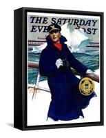 "Coast Guard," Saturday Evening Post Cover, February 11, 1933-Edgar Franklin Wittmack-Framed Stretched Canvas