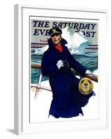 "Coast Guard," Saturday Evening Post Cover, February 11, 1933-Edgar Franklin Wittmack-Framed Giclee Print