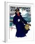 "Coast Guard," Saturday Evening Post Cover, February 11, 1933-Edgar Franklin Wittmack-Framed Giclee Print