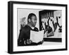 Coast Guardsman Jacob Lawrence, with His Paintings at the Institute of Modern Art in Boston in 1945-null-Framed Photo