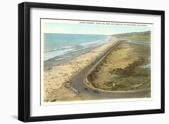 Coast Highway, Del Mar, California-null-Framed Art Print