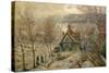 Coast landscape with house-Carl-Edvard Diriks-Stretched Canvas