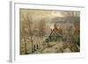 Coast landscape with house-Carl-Edvard Diriks-Framed Giclee Print