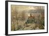 Coast landscape with house-Carl-Edvard Diriks-Framed Giclee Print