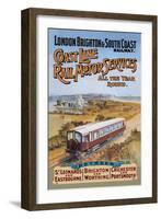 Coast Line Rail Motor Services All the Year Round-null-Framed Art Print