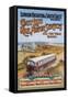Coast Line Rail Motor Services All the Year Round-null-Framed Stretched Canvas