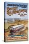 Coast Line Rail Motor Services All the Year Round-null-Stretched Canvas