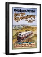 Coast Line Rail Motor Services All the Year Round-null-Framed Art Print