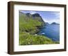 Coast Near Gasadalur. Island Vagar, Faroe Islands. Denmark-Martin Zwick-Framed Photographic Print