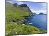 Coast Near Gasadalur. Island Vagar, Faroe Islands. Denmark-Martin Zwick-Mounted Photographic Print