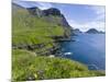 Coast Near Gasadalur. Island Vagar, Faroe Islands. Denmark-Martin Zwick-Mounted Photographic Print