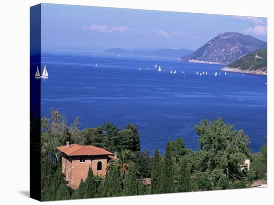 Coast Near Portoferraio, Island of Elba, Province of Livorno, Tuscany, Italy, Mediterranean-Bruno Morandi-Stretched Canvas