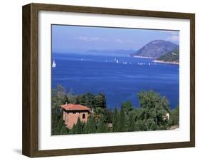Coast Near Portoferraio, Island of Elba, Province of Livorno, Tuscany, Italy, Mediterranean-Bruno Morandi-Framed Photographic Print