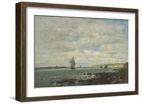 Coast of Brittany, 1870-Eugene Louis Boudin-Framed Giclee Print