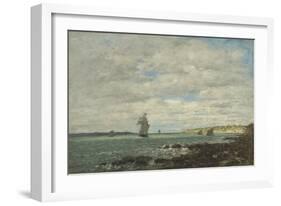 Coast of Brittany, 1870-Eugene Louis Boudin-Framed Giclee Print