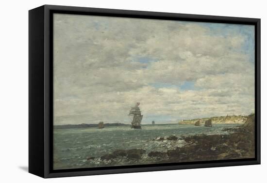 Coast of Brittany, 1870-Eugene Louis Boudin-Framed Stretched Canvas