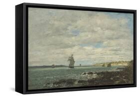 Coast of Brittany, 1870-Eugene Louis Boudin-Framed Stretched Canvas