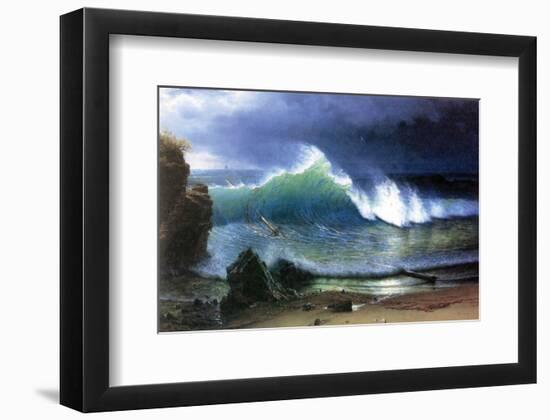 Coast of Emerald Lake-Albert Bierstadt-Framed Premium Giclee Print