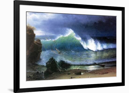 Coast of Emerald Lake-Albert Bierstadt-Framed Premium Giclee Print