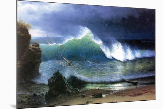 Coast of Emerald Lake-Albert Bierstadt-Mounted Premium Giclee Print