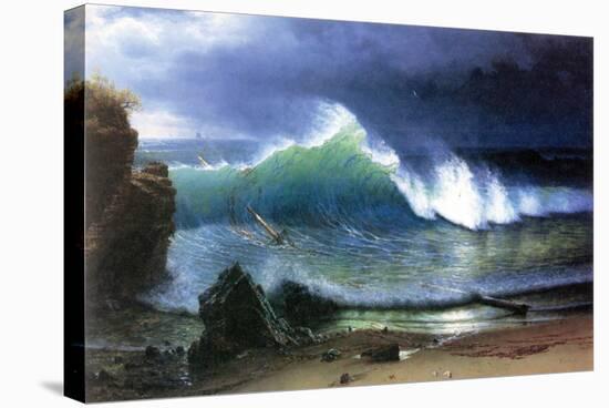 Coast of Emerald Lake-Albert Bierstadt-Stretched Canvas