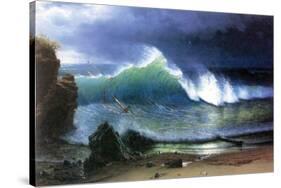 Coast of Emerald Lake-Albert Bierstadt-Stretched Canvas