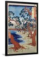 Coast of Maiko, Harima Provine-Ando Hiroshige-Framed Giclee Print