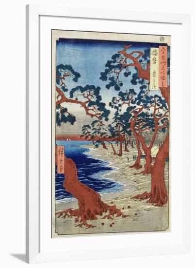 Coast of Maiko, Harima Provine-Ando Hiroshige-Framed Giclee Print