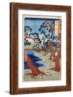 Coast of Maiko, Harima Provine-Ando Hiroshige-Framed Giclee Print