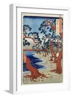 Coast of Maiko, Harima Provine-Ando Hiroshige-Framed Giclee Print