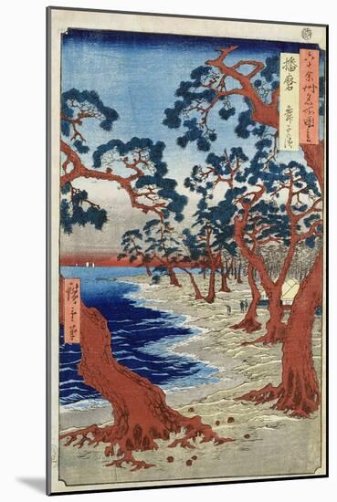 Coast of Maiko, Harima Provine-Ando Hiroshige-Mounted Giclee Print