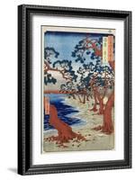 Coast of Maiko, Harima Provine-Ando Hiroshige-Framed Giclee Print