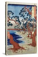 Coast of Maiko, Harima Provine-Ando Hiroshige-Stretched Canvas