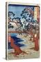 Coast of Maiko, Harima Provine-Ando Hiroshige-Stretched Canvas