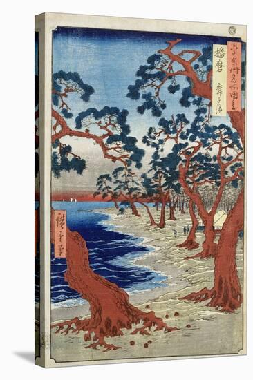 Coast of Maiko, Harima Provine-Ando Hiroshige-Stretched Canvas