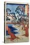 Coast of Maiko, Harima Provine-Ando Hiroshige-Stretched Canvas