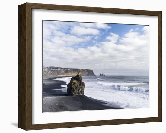 Coast of the North Atlantic Near Vik Y Myrdal During a Winter Storm-Martin Zwick-Framed Premium Photographic Print