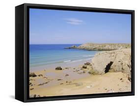 Coast, Quiberon, Cote Sauvage, Brittany, France, Europe-Firecrest Pictures-Framed Stretched Canvas