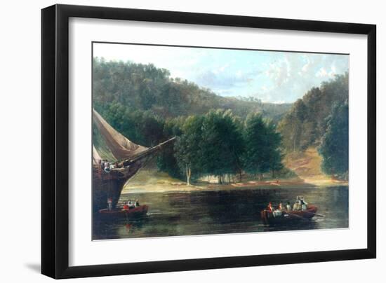 Coast Scene, 1835-Frederick Richard Lee-Framed Giclee Print