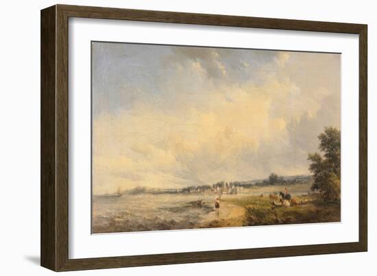 Coast Scene, 1860 (Oil on Canvas)-Alfred Vickers-Framed Giclee Print