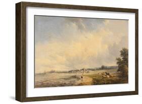 Coast Scene, 1860 (Oil on Canvas)-Alfred Vickers-Framed Giclee Print